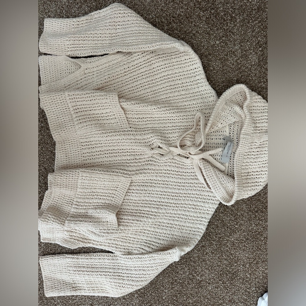 Golden Goose Ivory Knit Hoodie